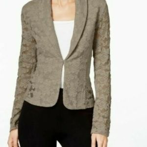 INC International Concepts Taupe Lace Elegant Blazer Jacket Womens Size XL